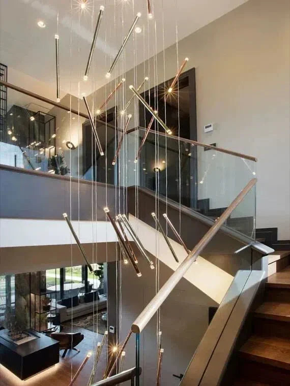 Modern Italian Creative Art Sticks Ceiling Chandelier for Living Room/Staircase/Hotel Lobby
