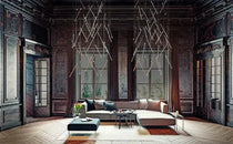 Modern Italian Creative Art Sticks Ceiling Chandelier for Living Room/Staircase/Hotel Lobby