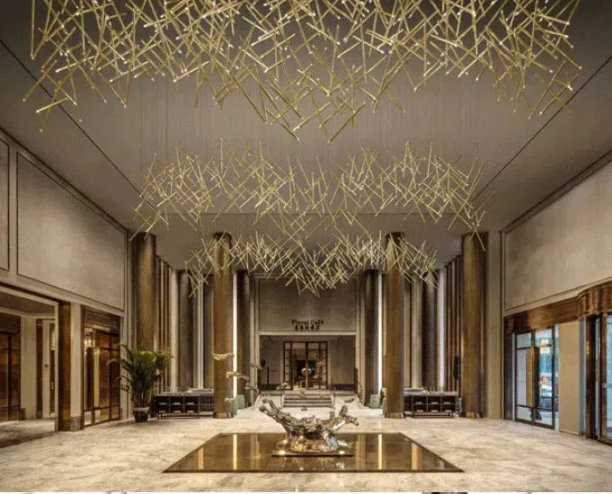 Modern Italian Creative Art Sticks Ceiling Chandelier for Living Room/Staircase/Hotel Lobby