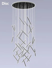 Modern Italian Creative Art Sticks Ceiling Chandelier for Living Room/Staircase/Hotel Lobby