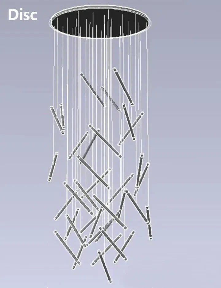 Modern Italian Creative Art Sticks Ceiling Chandelier for Living Room/Staircase/Hotel Lobby