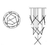 Modern Italian Creative Art Sticks Ceiling Chandelier for Living Room/Staircase/Hotel Lobby