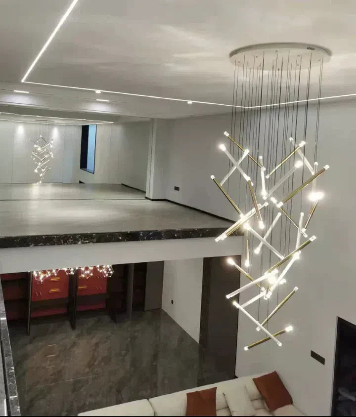 Modern Italian Creative Art Sticks Ceiling Chandelier for Living Room/Staircase/Hotel Lobby