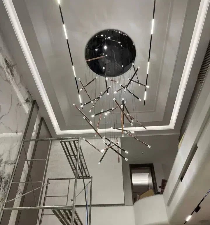 Modern Italian Creative Art Sticks Ceiling Chandelier for Living Room/Staircase/Hotel Lobby