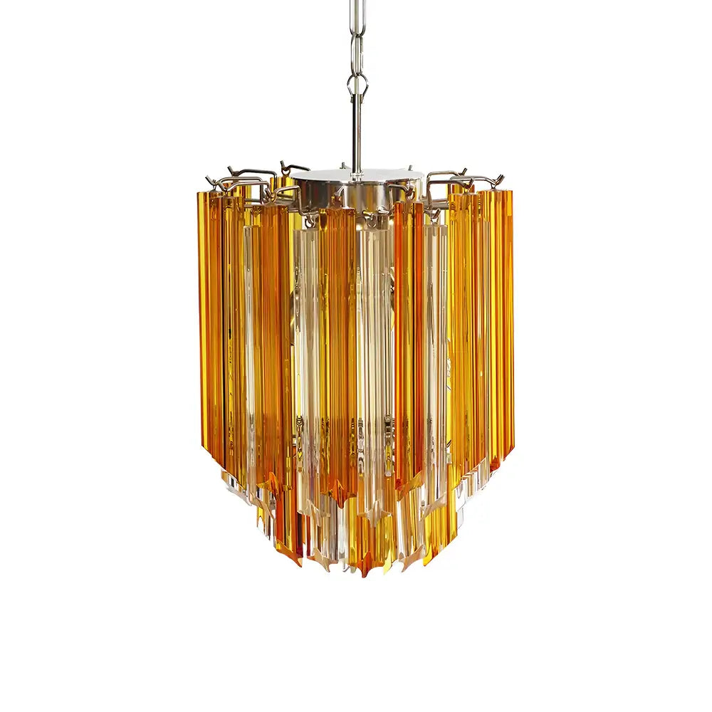 Quadriedri Murano Prisms Amber Transparent Chandelier Main image