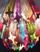 Quadriedri Murano Prisms Multicolored Chandelier