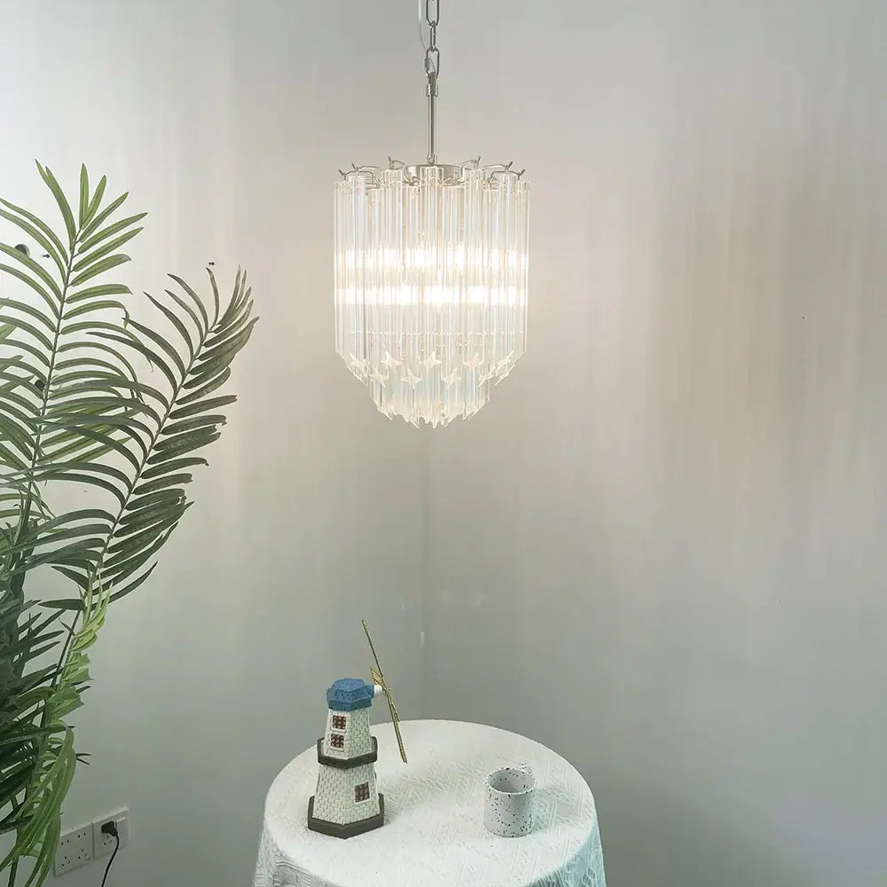 Quadriedri Murano Prisms Transparant Chandelier Secondary image