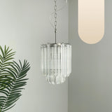 Quadriedri Murano Prisms Transparant Chandelier