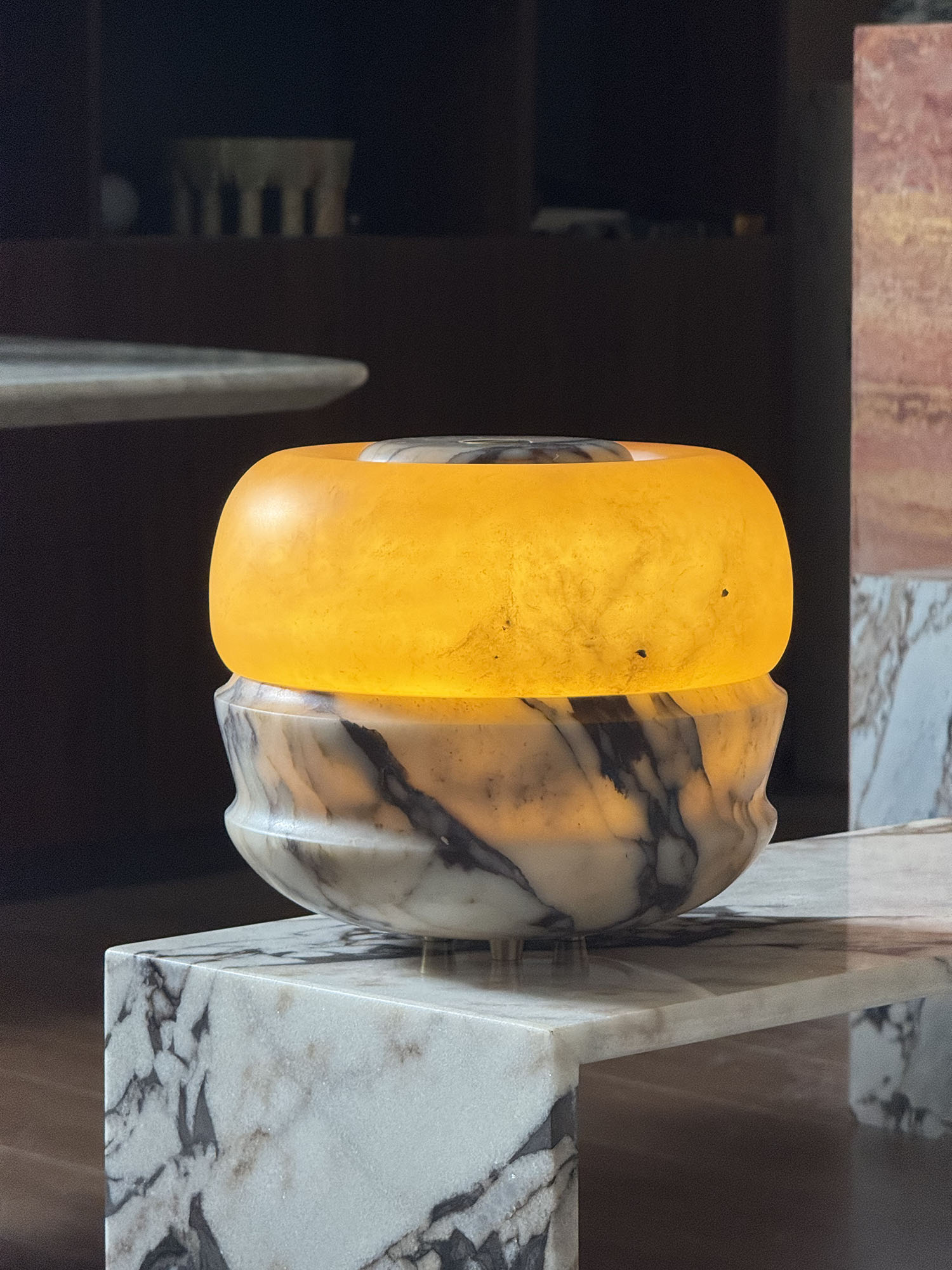 Ramson Alabaster Stone Table Lamp