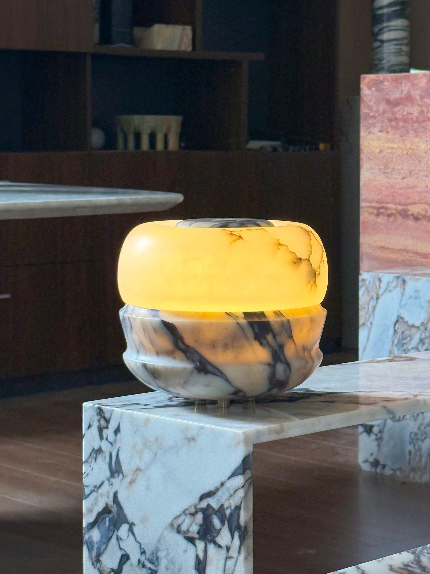 Ramson Alabaster Stone Table Lamp