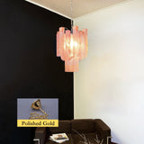 Red Murano Glass Tube Chandelier