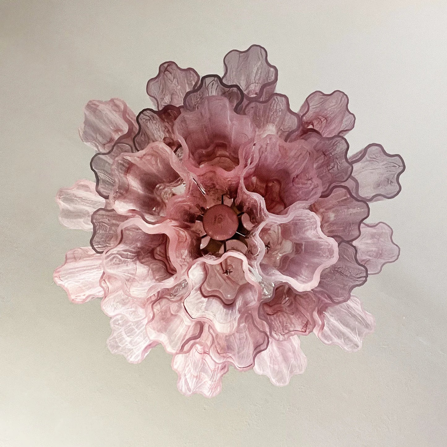 Red Murano Glass Tube Chandelier