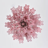 Gradient Red Murano Glass Tube Chandelier