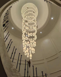 Elegant Flower Chandelier For Foyer/ Staircase