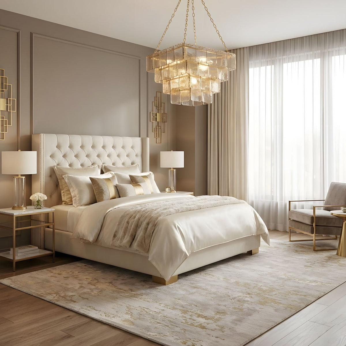 Sophisticated Tiered Chain Suspended Chandelier - CasaraHouse