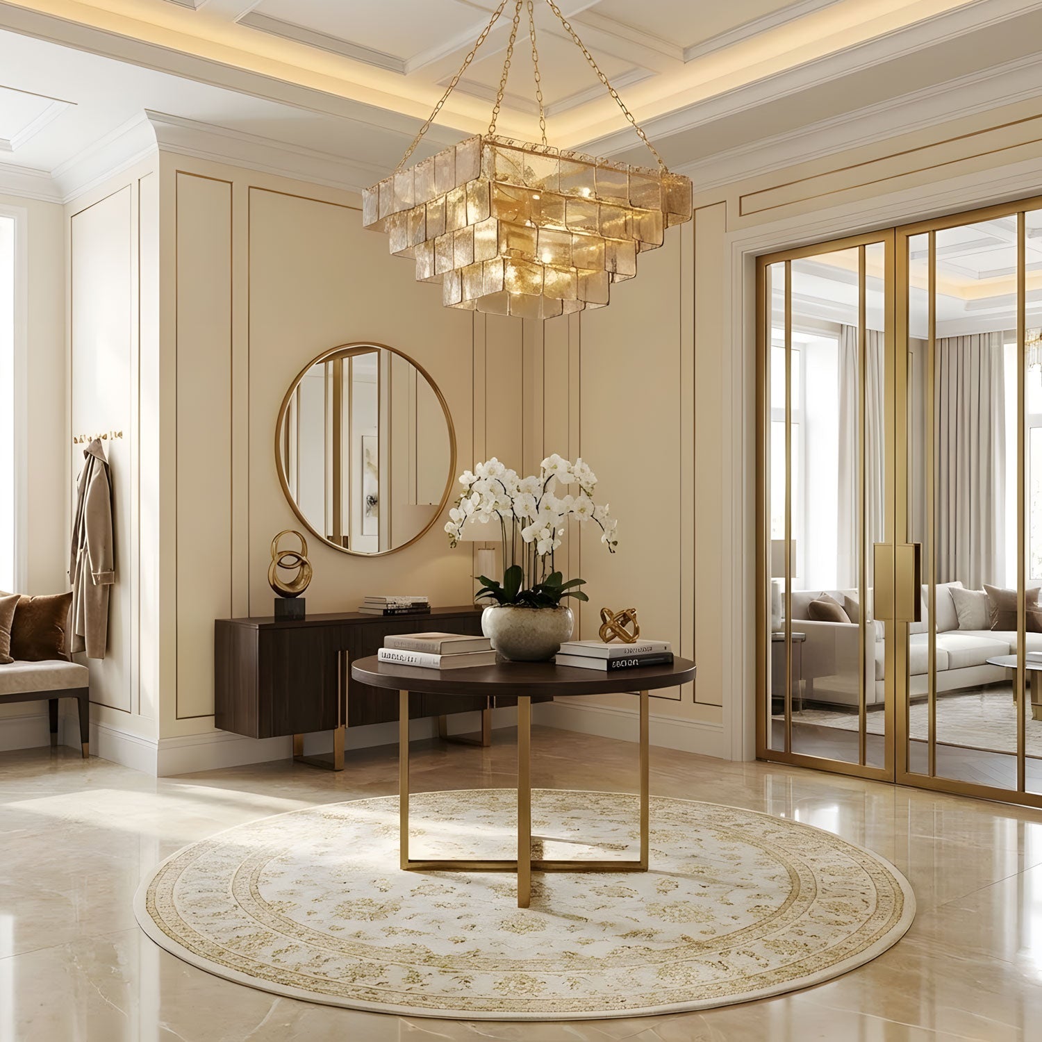 Sophisticated Tiered Chain Suspended Chandelier - CasaraHouse
