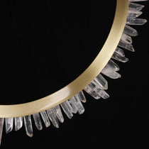 Cervine Quartz Stone Modern Rock Crystal Ring Round Chandelier Cluster