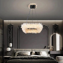 Rock Quartz Crystal Square Modern Chandelier