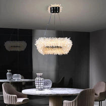 Rock Quartz Crystal Square Modern Chandelier