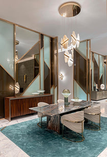 Rock Brass Chandelier