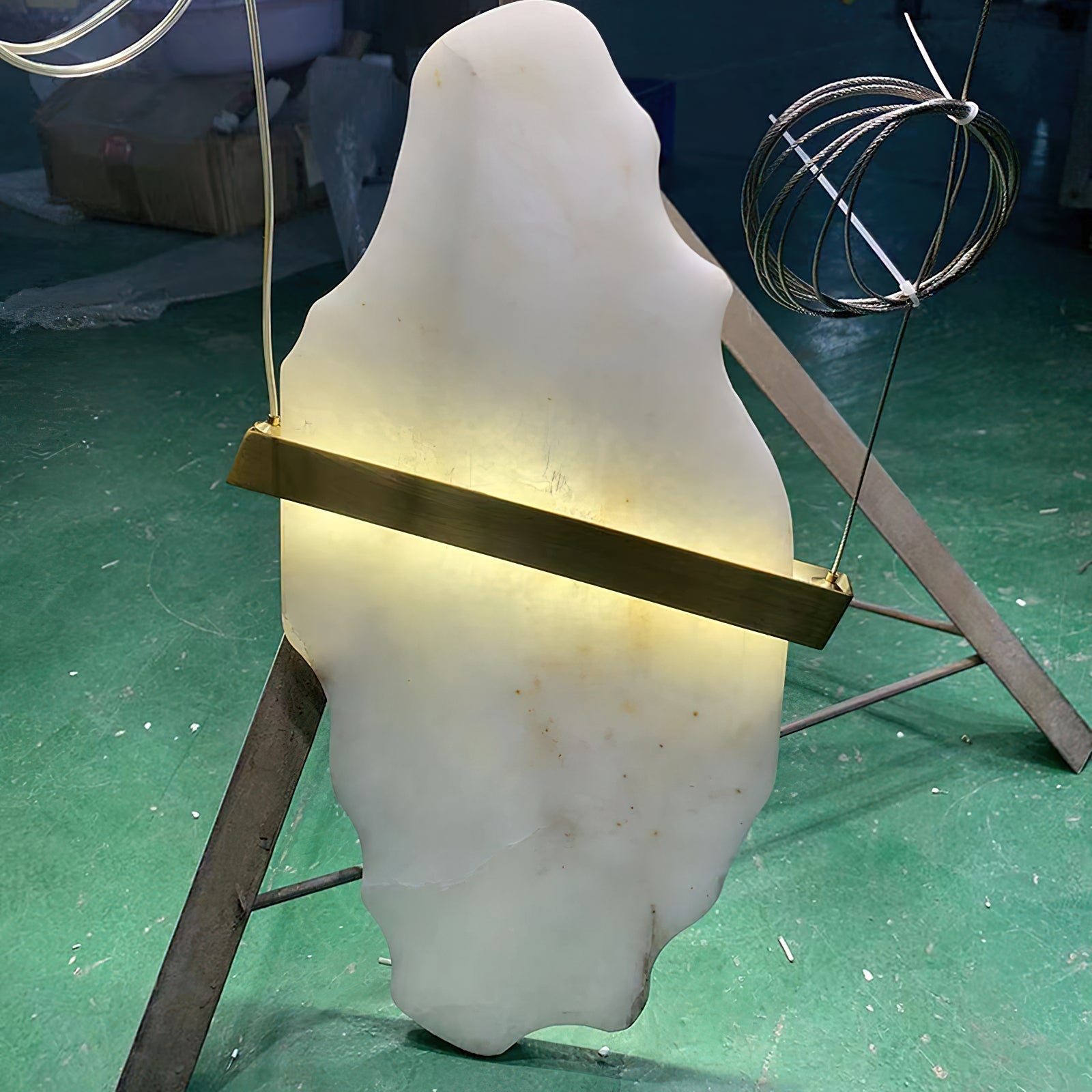 Rock Brass Chandelier
