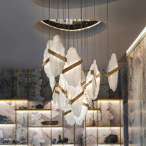 Rock Brass Chandelier