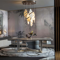 Rock Brass Chandelier