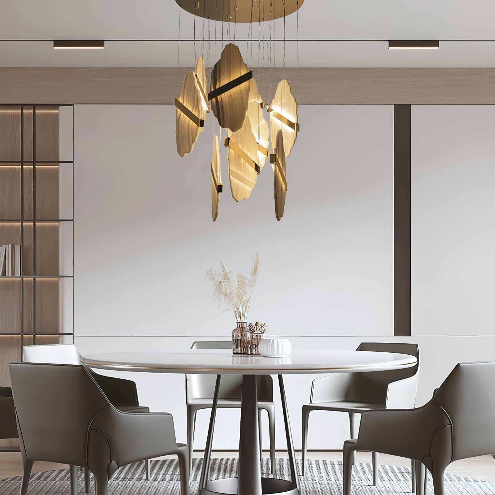 Rock Brass Chandelier
