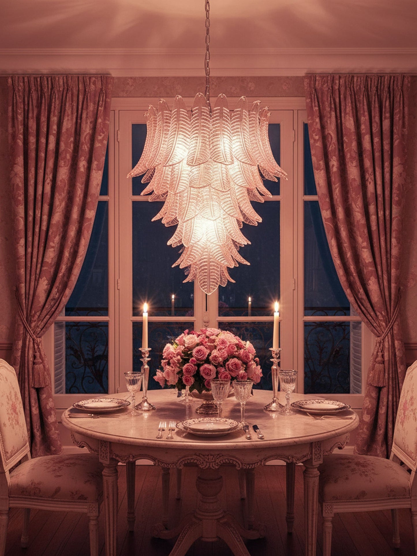 Elegant Rosalind Murano Chandelier - CasaraHouse