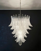 Modern Rosalind Murano Clear Glass Chandelier - CasaraHouse