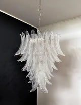 Modern Rosalind Murano Clear Glass Chandelier - CasaraHouse