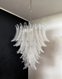Modern Rosalind Murano Clear Glass Chandelier - CasaraHouse