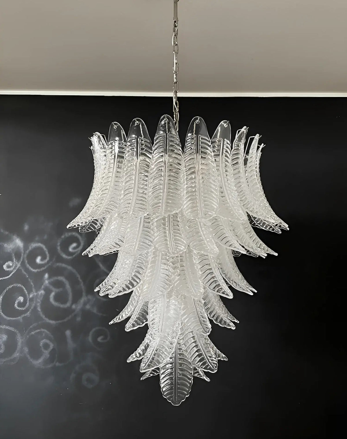 Modern Rosalind Murano Clear Glass Chandelier - CasaraHouse