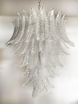 Modern Rosalind Murano Clear Glass Chandelier - CasaraHouse