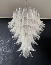 Modern Rosalind Murano Clear Glass Chandelier - CasaraHouse