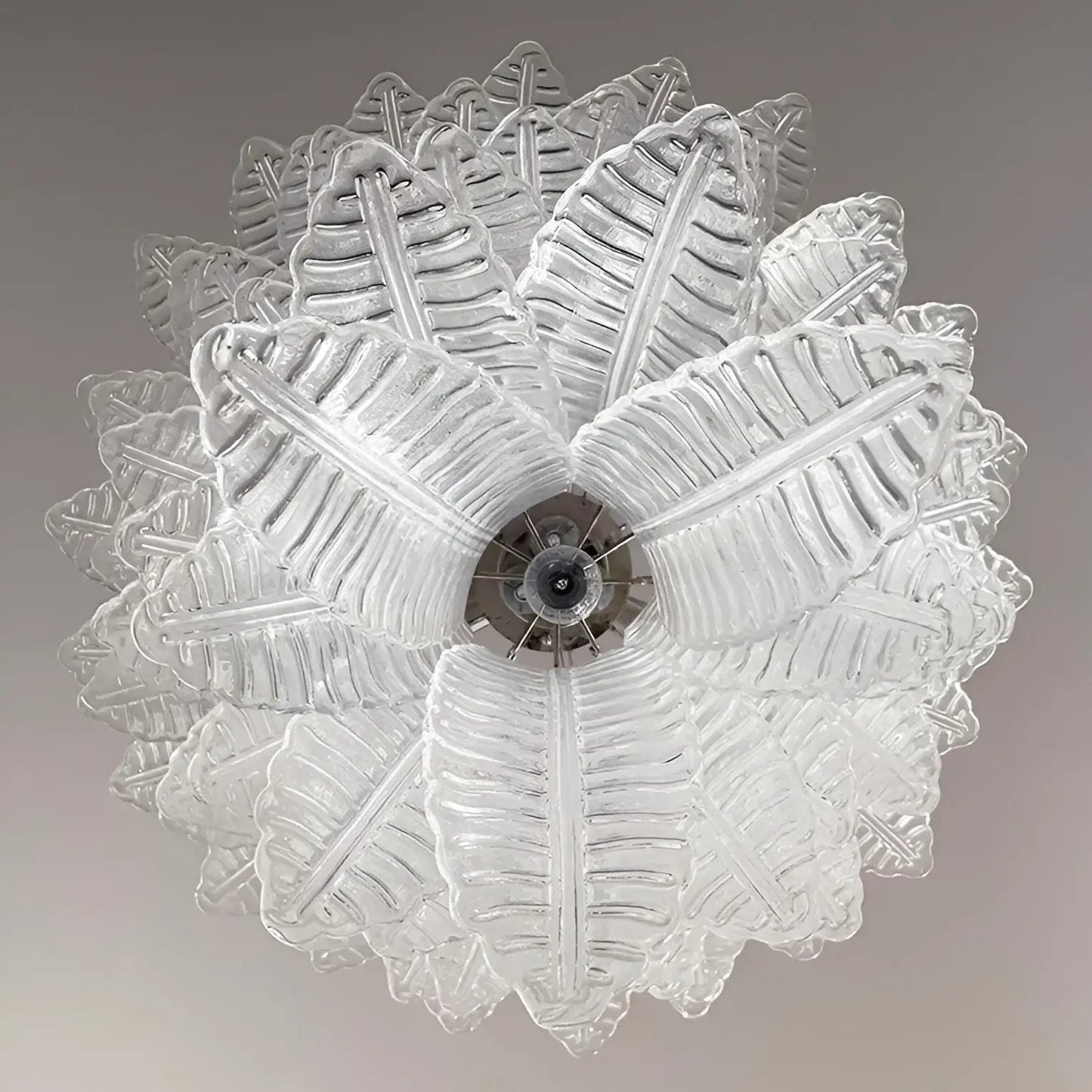 Modern Rosalind Murano Clear Glass Chandelier - CasaraHouse
