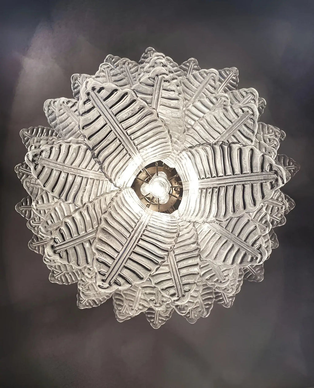 Modern Rosalind Murano Clear Glass Chandelier - CasaraHouse