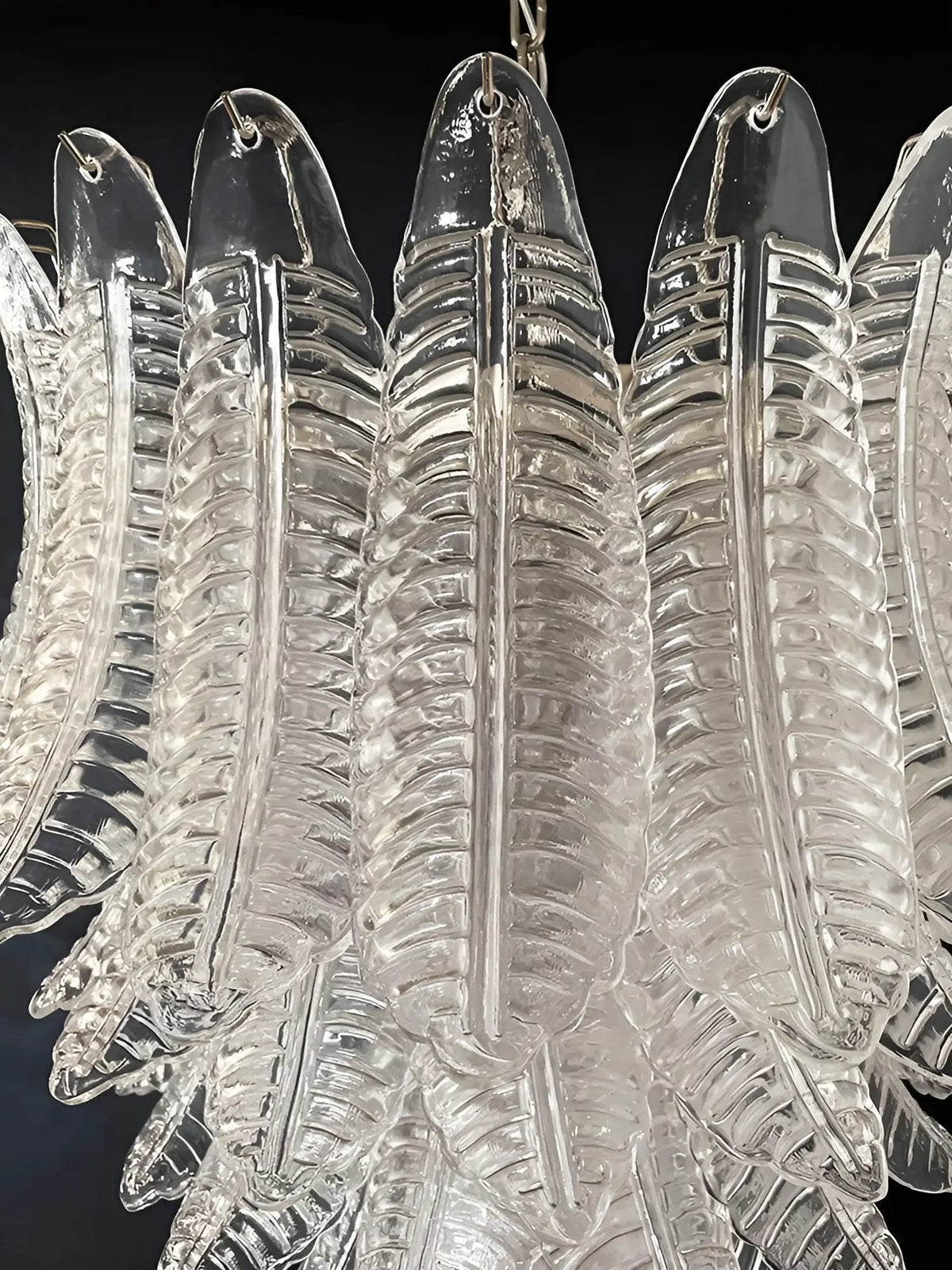 Modern Rosalind Murano Clear Glass Chandelier - CasaraHouse
