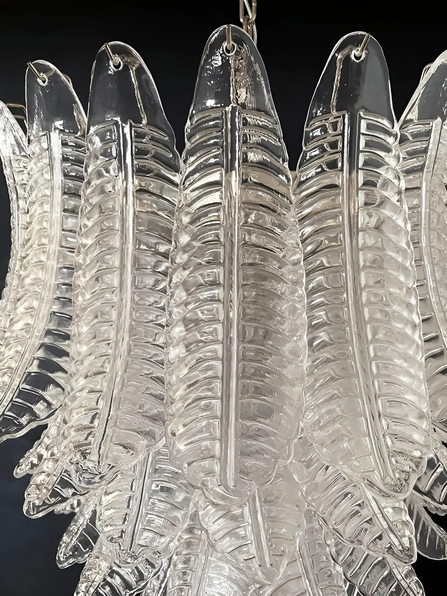 Modern Rosalind Murano Clear Glass Chandelier - CasaraHouse