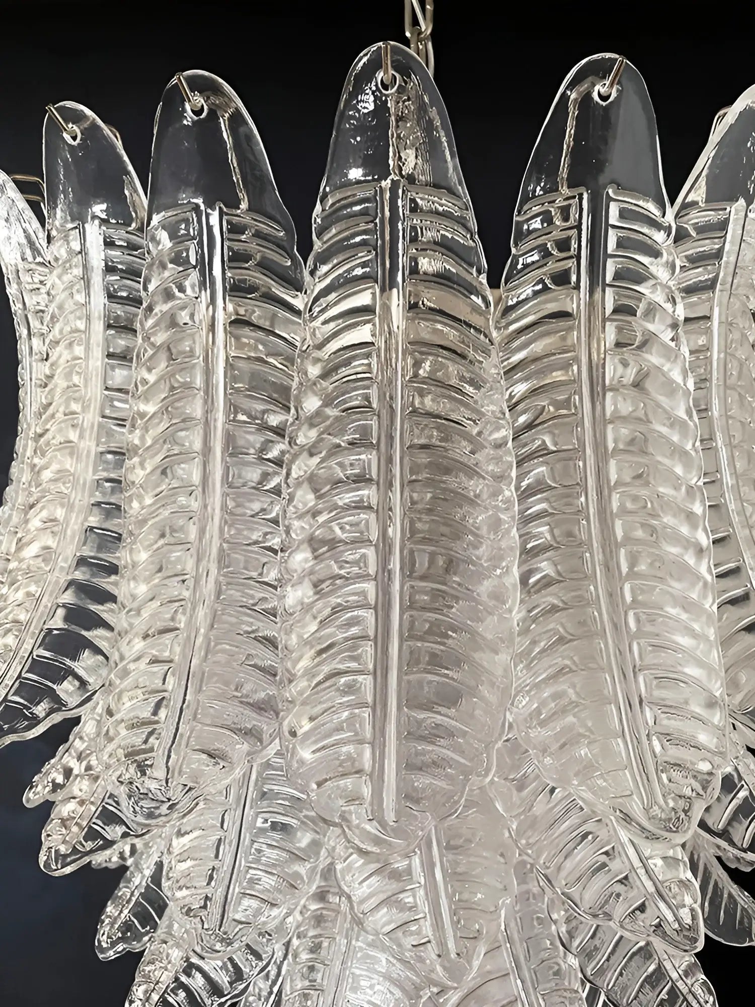 Modern Rosalind Murano Clear Glass Chandelier - CasaraHouse