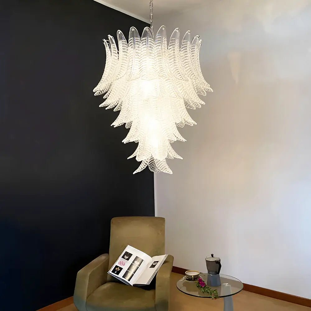 Modern Rosalind Murano Clear Glass Chandelier Secondary image