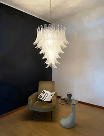 Modern Rosalind Murano Clear Glass Chandelier - CasaraHouse