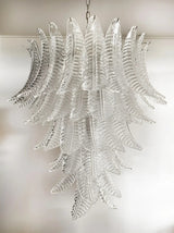 Modern Rosalind Murano Clear Glass Chandelier - CasaraHouse