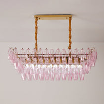 Rose Prism Glass Chandelier