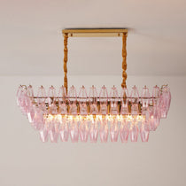 Rose Prism Glass Chandelier