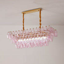 Rose Prism Glass Chandelier