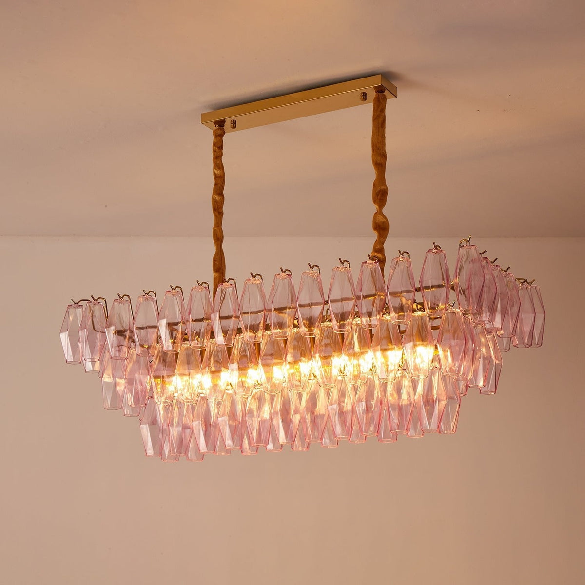 Rose Prism Glass Chandelier Main image