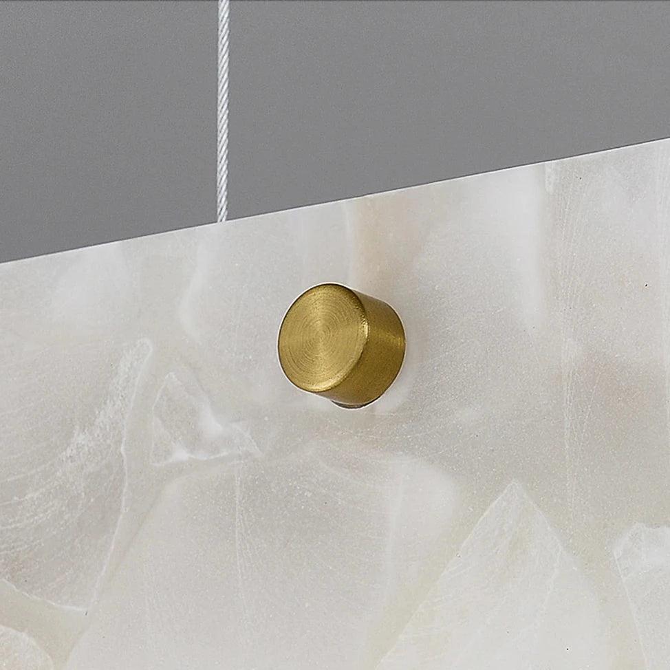 60" Natural Marble Alabaster Kitchen Island Chandelier