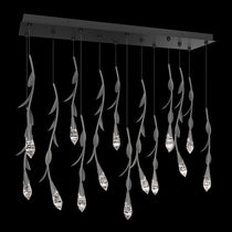 Modern Luxury Floating Branches Floral Crystal Chandelier with Rectangular Canopy for High-ceiling