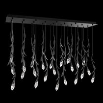 Modern Luxury Floating Branches Floral Crystal Chandelier with Rectangular Canopy for High-ceiling